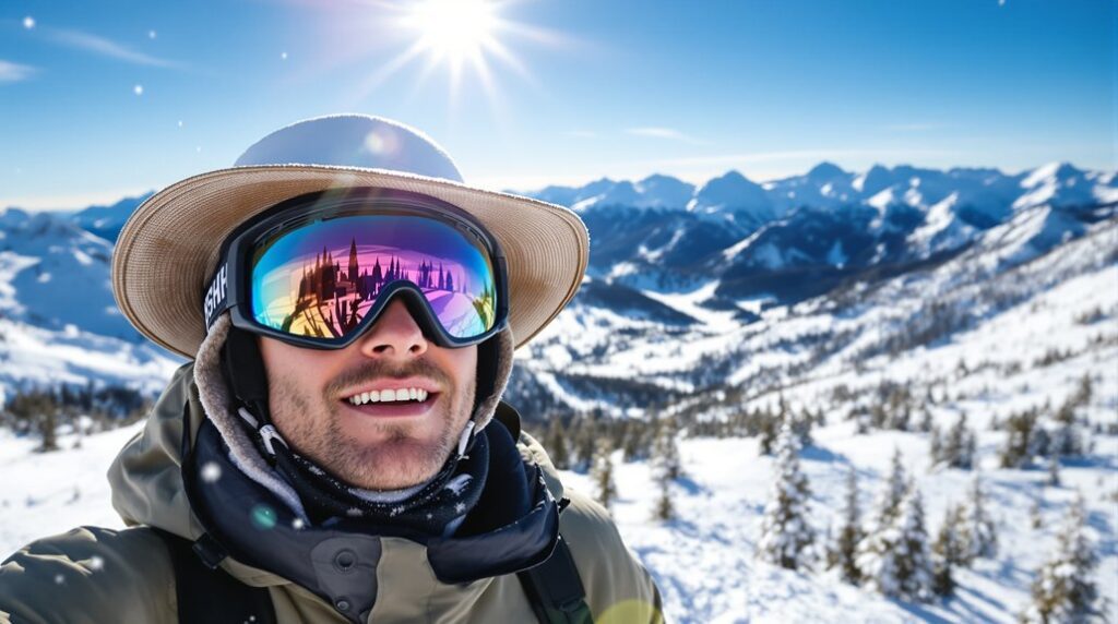 skiers sun protection strategies